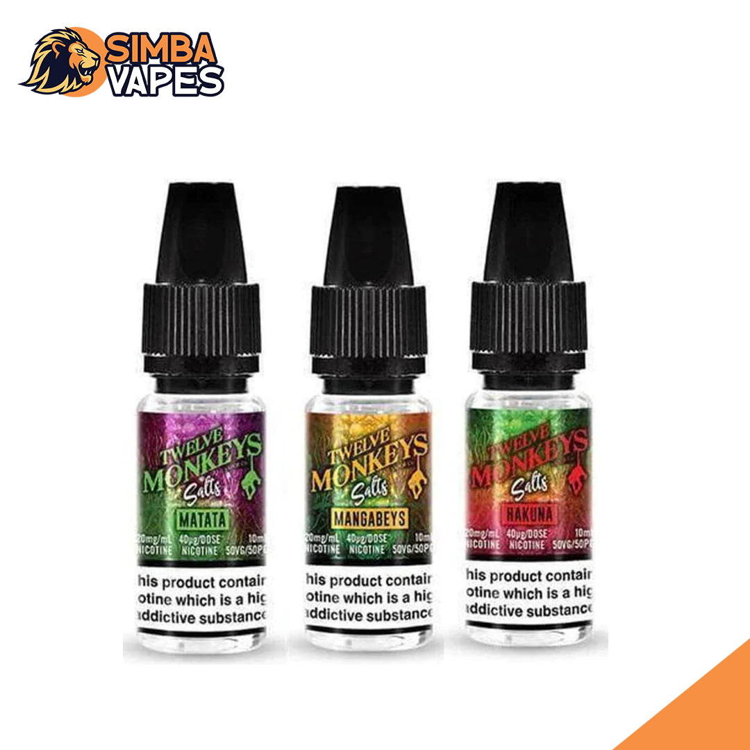 Twelve Monkeys 10ML Nic Salt (Pack Of 10)