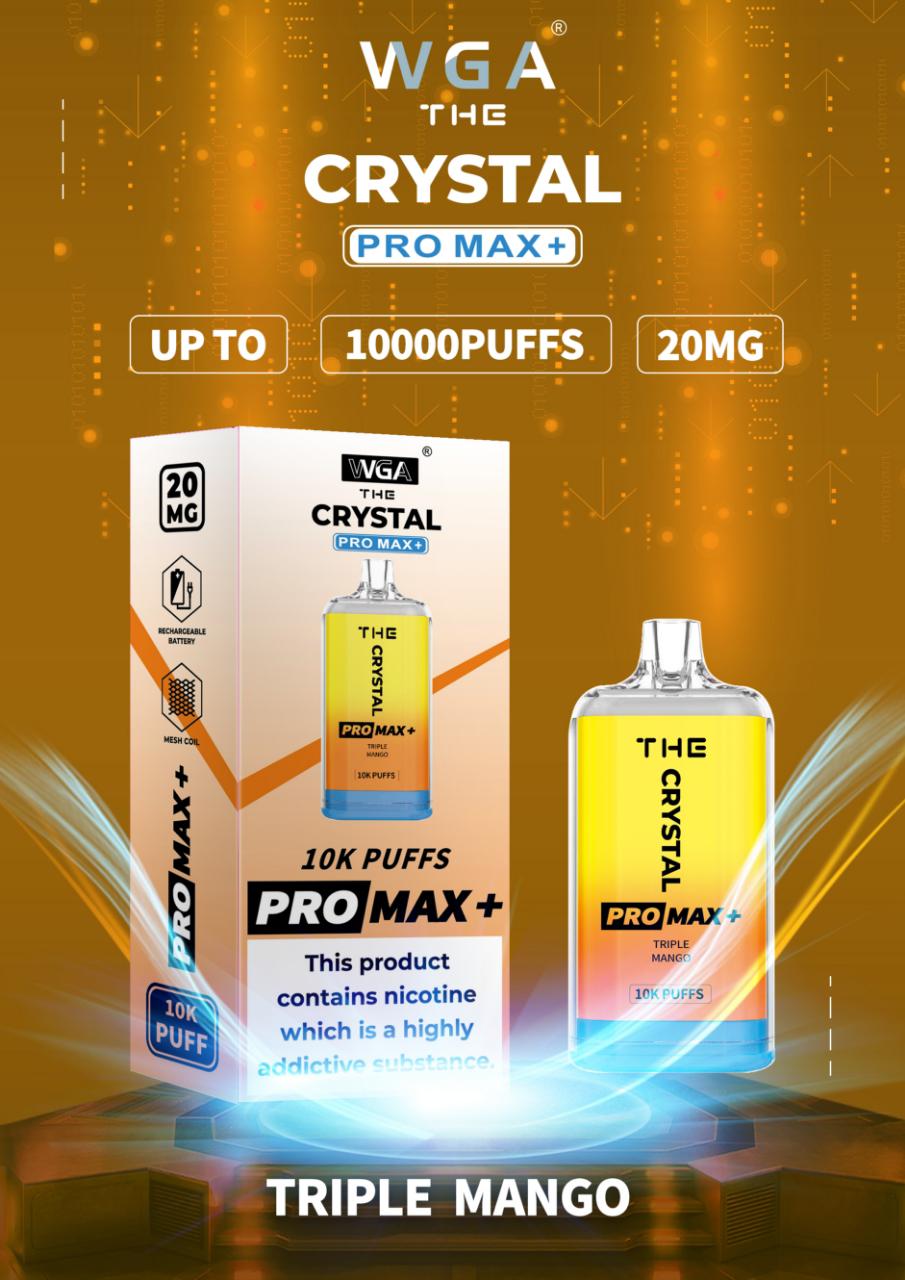 The Crystal Pro Max + 10000 Disposable Vape Pod Pack of 10