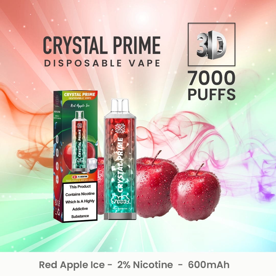 Crystal Prime 7000 Disposable Vape Puff Pod Device (Pack of 10)